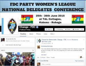 The FDC Facebook Page with slightly over 10,000 likes is 7000 likes behind NRM's Official page which has 17,000 likes.