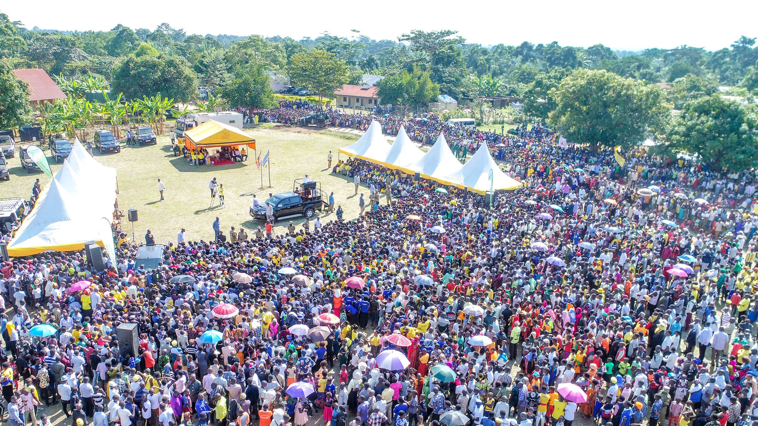 Appreciable reception at Bubumbuli 1 village, Kisuba Parish, Kisuba  sub-county, Bundibugyo District. I will conclude the #M7WealthCreationTour  here. â€“ CEO East Africa