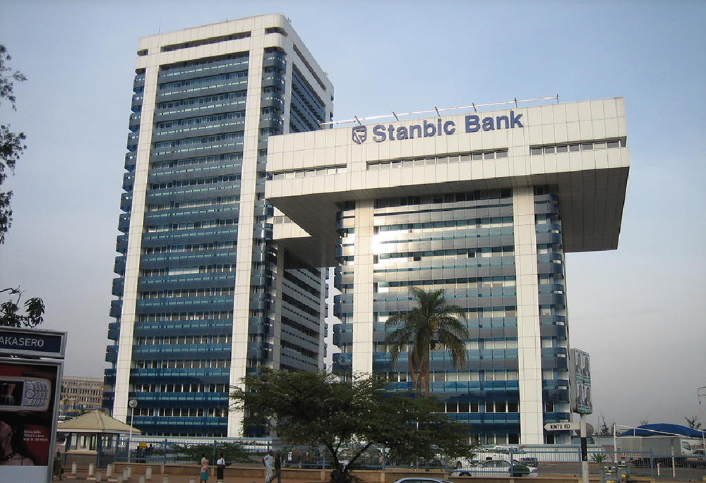 A Stanbic Bank office building in Kampala