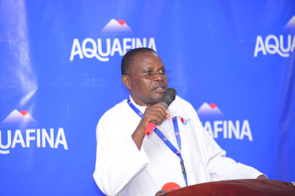 Paddy Muramiirah, the Crown Beverages CEO since 2019 at a November 2022 function to unveil Aquafina, enriched mineral water. Under Muramiirah, CBL has grown by leaps and bounds.