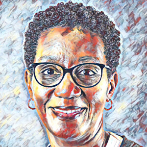 Judy Rugasira, Managing Director of Knight Frank Uganda, seated in a professional setting, representing Christian leadership in Uganda. Her expression is composed and thoughtful, reflecting her faith-based approach to business, prayer-led decision-making, and commitment to ethical corporate culture. She stands as a leading example of Godly leadership, integrating spirituality and executive responsibility in Uganda’s corporate world.