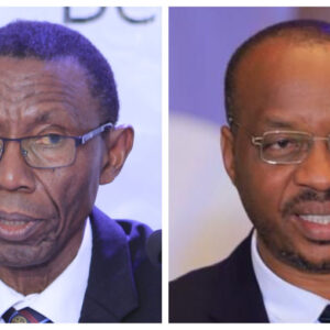 A photo collage of Uganda Clays Managing Director Reuben Tumwebaze and Chairman Martin Kasekende. The two men have been at the centre Uganda Clays turnaround, which has been faulting for close to four years now.