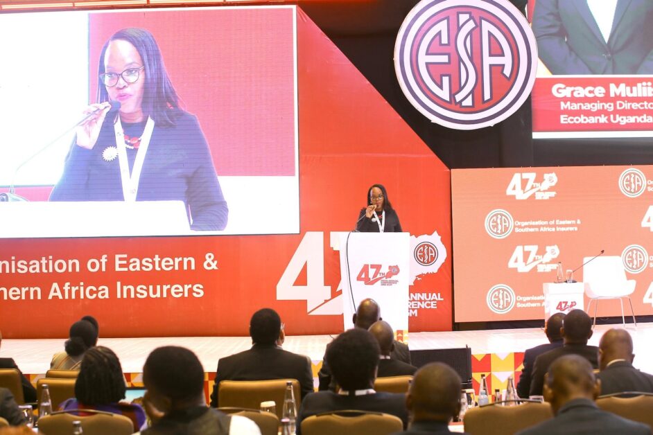 Grace Muliisa speaking at the 47th OESAI Annual Conference at Speke Resort Munyonyo, sharing her vision for the future of customer experience in Africa’s insurance industry.