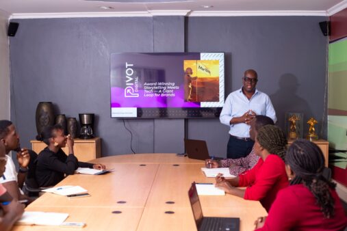 David Galukande — advertising pioneer, co-founder of QG Saatchi & Saatchi — photographed in various professional and creative settings, reflecting on his career journey, industry awards, leadership in brand storytelling, embrace of MarTech innovation, and commitment to cultural authenticity, adaptability, and client-focused creativity in Uganda’s advertising industry.