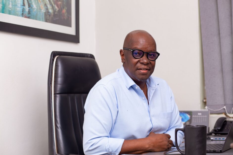 David Galukande — advertising pioneer, co-founder of QG Saatchi & Saatchi — photographed in various professional and creative settings, reflecting on his career journey, industry awards, leadership in brand storytelling, embrace of MarTech innovation, and commitment to cultural authenticity, adaptability, and client-focused creativity in Uganda’s advertising industry.