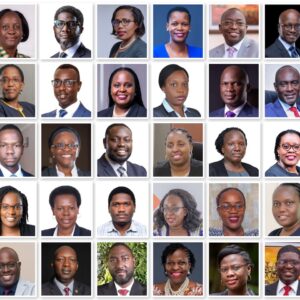A photo collage of Uganda's 40-ready CEOs. They are exceptional executives shaping Uganda’s corporate future. From banking to oil and gas, insurance, and pharmaceutical, these CEO-ready leaders are poised to take top roles in the next 5 years.