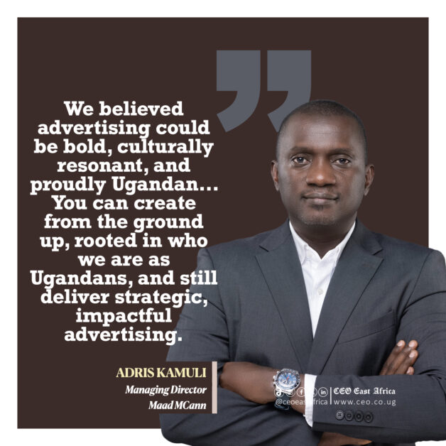 Adris Kamuli, award-winning co-founder and Managing Director of Maad McCann, discusses his leadership journey, creative excellence, and role in shaping Uganda’s advertising industry through bold campaigns, mentorship, and global-standard branding strategies.