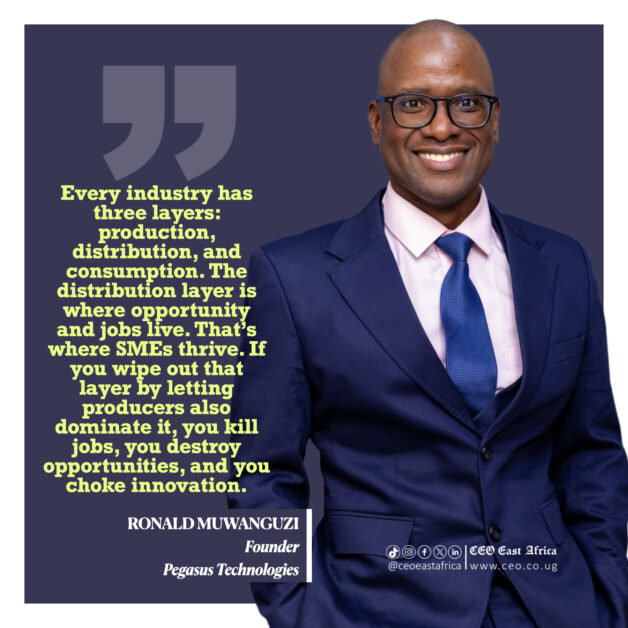 Muwanguzi believes Uganda’s future lies in safeguarding Ugandanness in technology — a form of techno-nationalism that protects the middle layer where SMEs thrive, nurtures young talent, and keeps value at home. From battling rejection to building Pegasus into one of Uganda’s most influential fintechs, he argues that visionary leadership, hard work, and fair competition are the real engines of job creation and economic resilience.