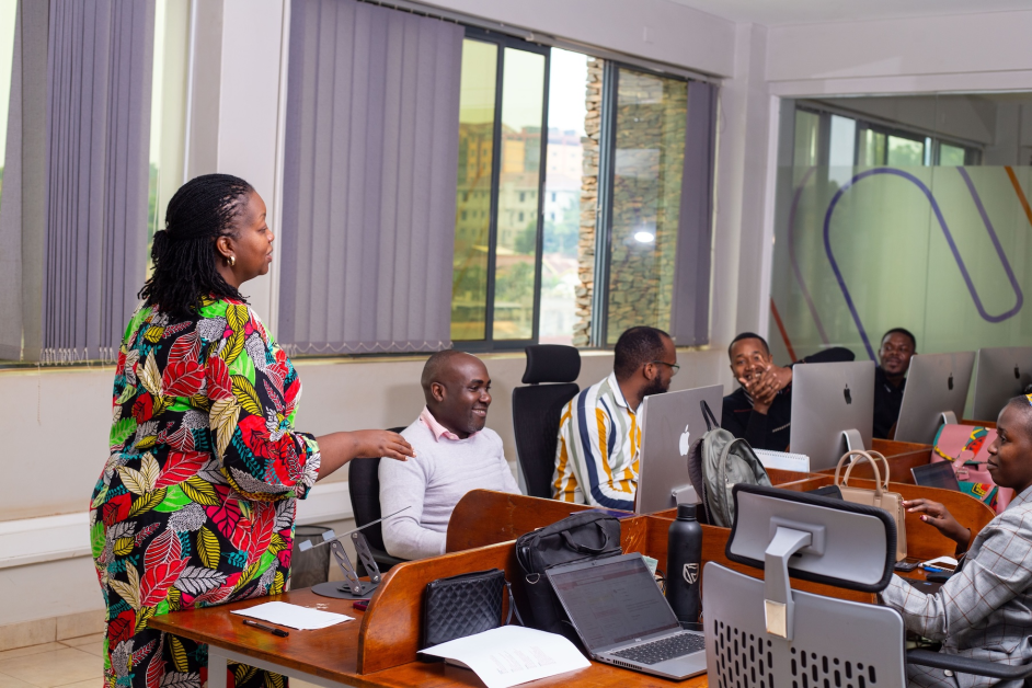 MetropolitanRepublic’s Managing Director, Josephine Muvumba, is a trailblazing creative leader whose 25-year journey in Uganda’s advertising industry embodies resilience, innovation, and mentorship. From her beginnings as a copywriting intern to becoming the first female Creative Director and later Managing Director of one of Uganda’s top agencies, Josephine has broken barriers, shaped brand identities, and inspired a new generation of creatives. This image captures her in a strategy session with her team — a moment that reflects her leadership philosophy of service, collaboration, and creative excellence. Her story is one of passion and purpose, celebrating women’s empowerment, the evolution of Uganda’s advertising industry, and the enduring power of creativity to transform brands and people alike.