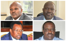 Beleaguered UNBS Executive Director James Nkamwesiga Kasigwa, former executive director David Livingstone Ebiru, Ben Manyindo, and Terry Kahuma. UNBS has had riotous leadership for over a decade now, which continues to undermine its core mandate of ensuring quality and keeping Ugandans safe.