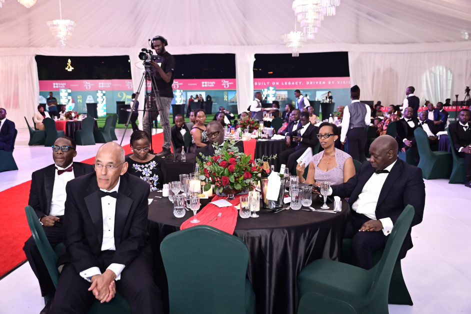 Photos from Knight Frank Uganda’s 25th Anniversary Gala featuring Judy Rugasira Kyanda, the Knight Frank Uganda Board, African regional CEOs, award recipients, long-service honorees, and staff forming a “25” to celebrate the company’s legacy, professionalism, and commitment to real estate excellence.