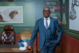 Portrait of Kabiito Karamagi, Managing Partner at Ligomarc Advocates, photographed for a CEO East Africa Magazine feature on legal leadership, integrity, judicial reform, insolvency practice, mentorship, and the future of legal practice in Uganda.