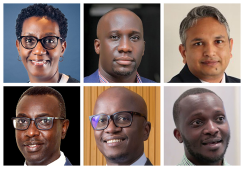 A photo montage of Knight Frank’s Judy Rugasira Kyanda, Broll Property’s Moses Lutalo, Quality Chemical’s Ajay Kumar Pal, Stanbic Bank CFO Ronald Makata, MTN CFO Andrew Bugembe, and Innovex’s Douglas Baguma. Uganda’s CEOs and CFOs are navigating a tight-liquidity economy where money is costly and slow-moving. Discipline, smarter capital allocation, and tighter risk management now define survival as companies rethink growth, debt, and currency exposure.