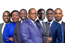 Stanbic Bank Uganda senior leadership portraits featuring executives alongside key messages from the Keep Growing campaign, highlighting the bank’s commitment to financial inclusion, national development, and household prosperity.