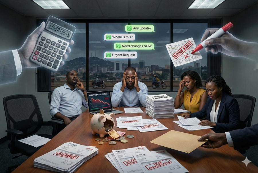 Uganda’s advertising veterans sit at familiar desks, but the industry around them has transformed. Once fuelled by fat retainers and overflowing media commissions, agencies now battle thin scopes, shrinking budgets, and relentless pressure to do more for less. Amid late payments, eroded ethics, and generational tension, leaders fight to protect creativity, integrity, and value. This is the quiet, stubborn struggle to keep an old machine alive on fading fuel.