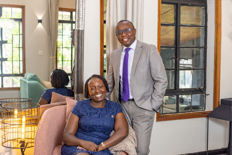 Portrait and candid photographs of Emma Ahumuza Mugisha, Collin Babirukamu and Pamela Babirukamu in home, market and prayer settings, showing the siblings together, at work and in quiet moments — conveying family bonds, faith and the domestic roots of their leadership.