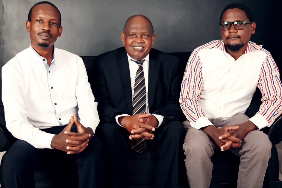 A series of portraits showing the Rwakatungu siblings together and individually, smiling and interacting naturally in indoor and outdoor settings, reflecting family unity, resilience, shared values, and the influence of their father on their journeys into leadership across banking, audit, and entrepreneurship.