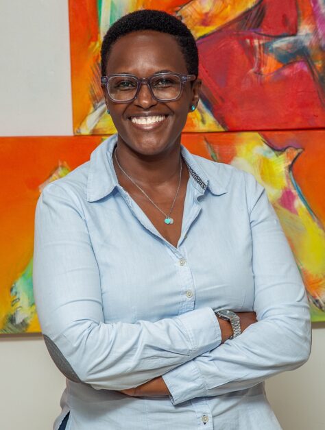 Edna Torana, newly appointed Managing Director of Scanad Uganda, at her office leading the agency’s AI-driven transformation.