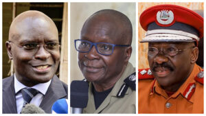Simon Byabakama, Chairperson of the Electoral Commission, Abas Byakagaba, Inspector General of Police, and Johnson Byabashaija, Commissioner General of the Uganda Prisons Service, oversee the institutions responsible for administering, securing, and supporting the 2026 Presidential and Parliamentary elections.
