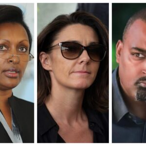 Olive Zaitun Kigongo (left) and Alison Gallagher, mother and widow of the late Cedric Ndilima Babu, respectively, are seeking court declarations that KCB breached its mortgage agreement, an injunction blocking foreclosure of the Kololo condominium, a write-off of the outstanding loan, return of the property title, damages, and legal costs.