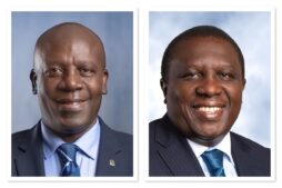 Charles Mudiwa (left), CEO & Managing Director of dfcu Bank, and Jimmy D. Mugerwa, Chairman of dfcu Limited. Under Mudiwa’s leadership, dfcu Bank—the Group’s principal subsidiary—has delivered three consecutive years of growth, driving the bulk of the Group’s earnings recovery and underpinning its return to stability, profitability, and shareholder value creation.