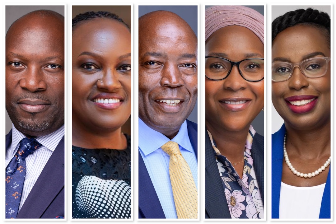 From left: Apollo Makubuya, Jacqueline Asiimwe, Gloria Byamugisha, and Crystal Kabajwara—four accomplished leaders whose early reflections on And Then What? by Francis Kamulegeya (centre) are shaping the conversation ahead of its 30 April 2026 launch, each offering a distinct perspective on success, purpose, and what it truly means to build a life of lasting impact.