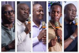 L–R: Robert Kabushenga, Commissioner Isaac Kyaligonza, Asst. Commissioner Erukwaine Godfrey, Nicholas Kabanda and David Amolo share insights during the IPPU Coffee Connect at Fairway Hotel, where leaders challenged procurement professionals to embrace career reinvention, practical decision-making and stronger industry collaboration.