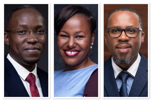 Uganda Digital Marketers Roundtable 2026 Speakers – John Ssenkeezi, Charity Asiimwe and Rommel Jasi in Kampala